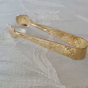 Gold-plated Sugar Tongs, tea accessories